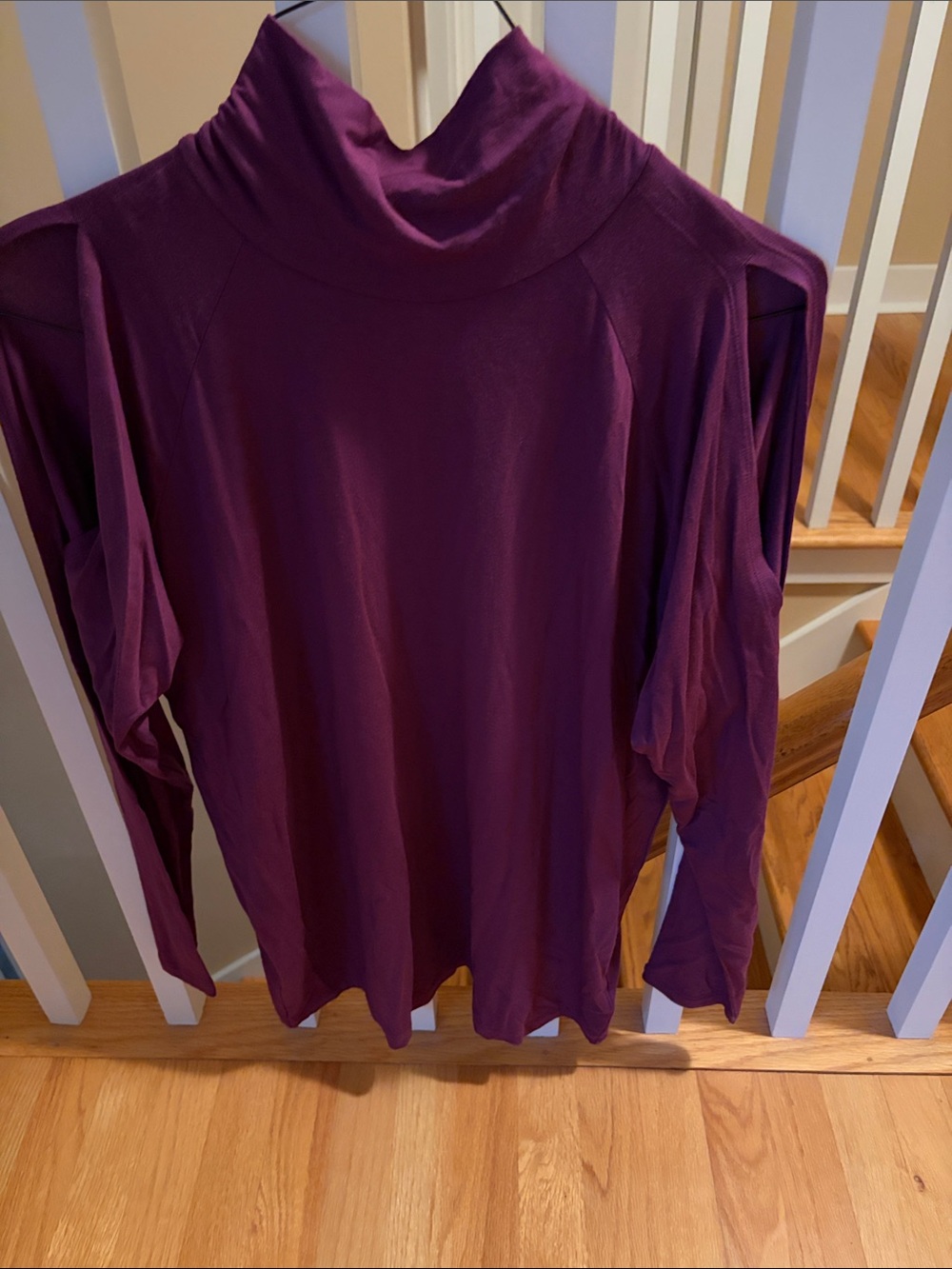 Athleta Plum Long Sleeve Top with Cutout Detail